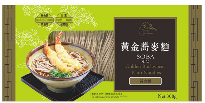 玉民 黃金蕎麥 黃金麵, 300g, 1入