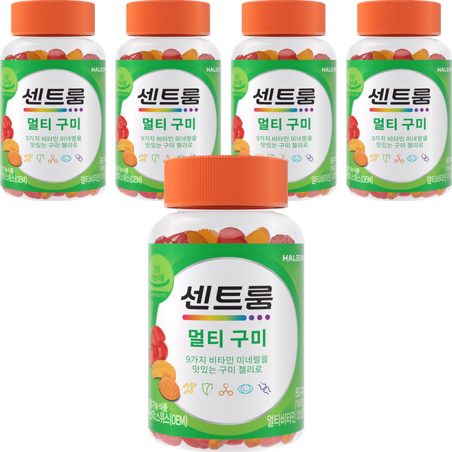 센트룸 정품 멀티 구미 비타민, 80정, 5개