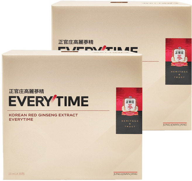正官庄 Everytime 高麗蔘精 EVERYTIME, 30條, 10ml, 2盒