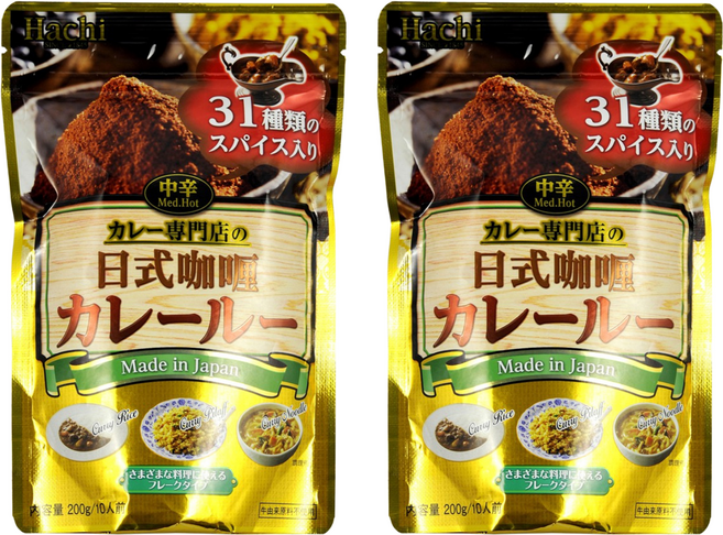 HACHI 日式咖哩粉 中辛, 200g, 2包