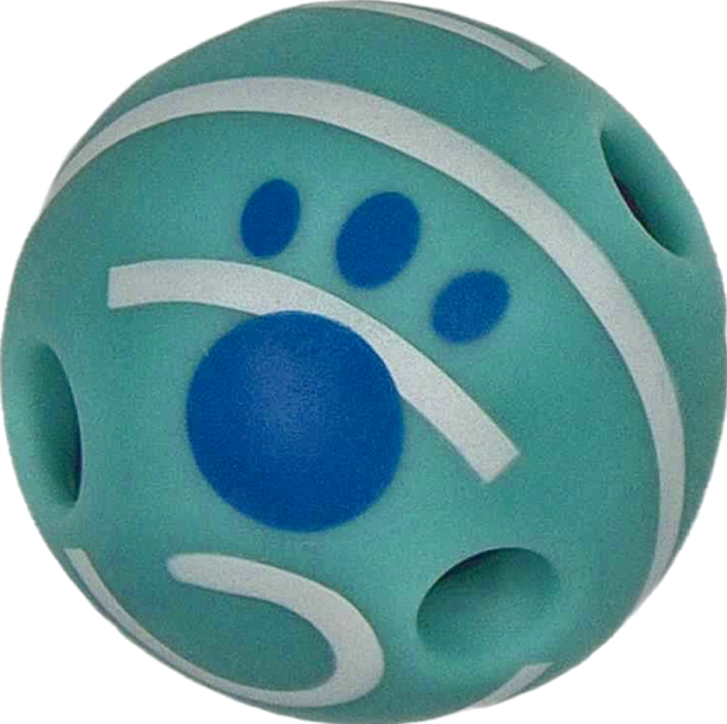 毛皇上 自嗨笑笑球 寵物玩具, 藍色, 1個