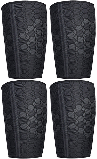 에코벨 허벅지 슬러브 아대 압박 밴드 보호대, 블랙, 2개