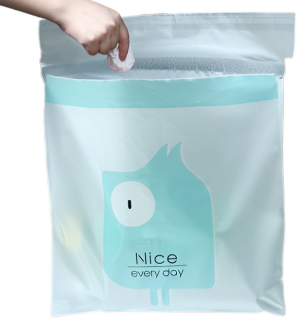 홈앤코 차량용 부착형 쓰레기봉투 블루, 10L, 80개