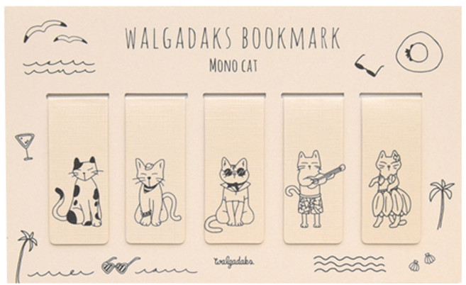 왈가닥스 마그네틱 북마크 5종 세트, 모노캣, 1세트