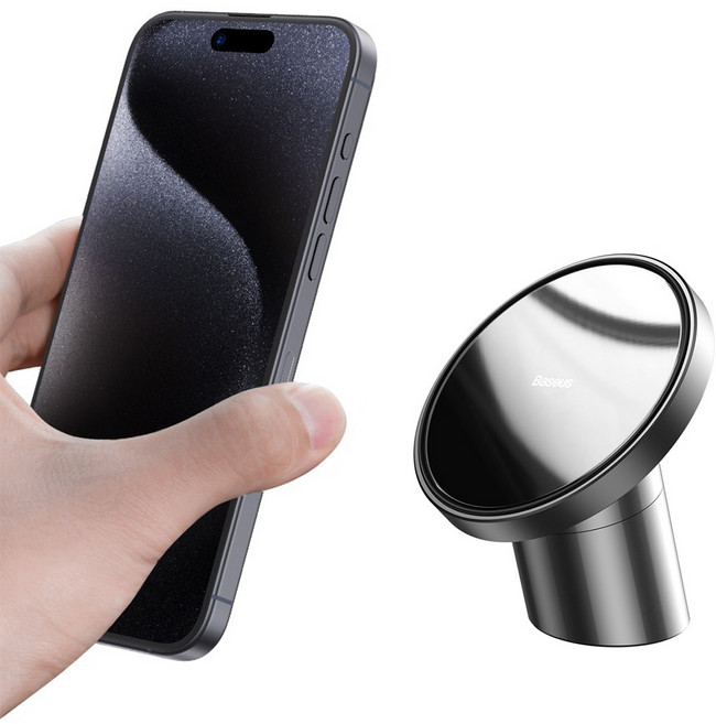 베이스어스 차량용 마그네틱 폰 거치대 아이폰 전용, 1개, 블랙