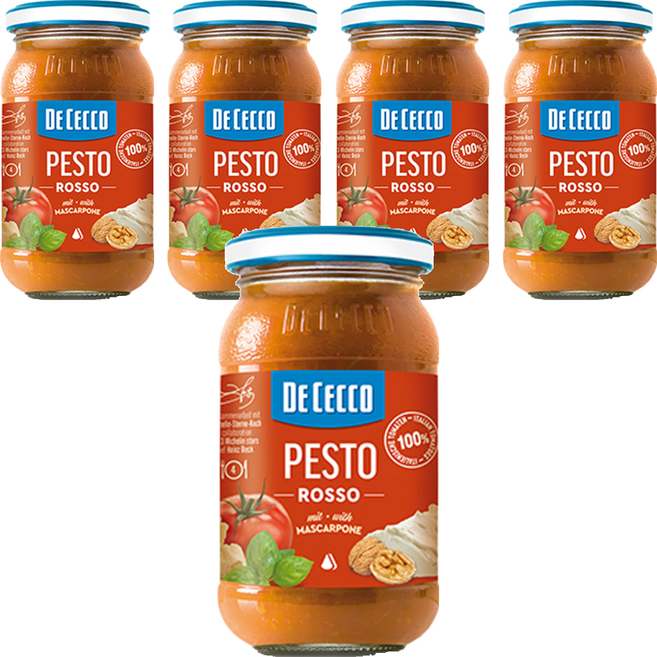 데체코 레드 패스토 파스타소스, 200g, 5개
