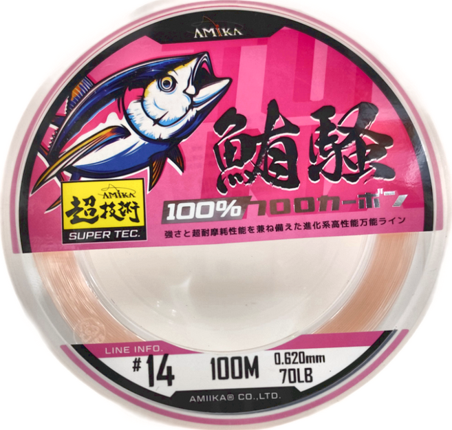 台灣 AMiKA 超耐磨 鮪騷 碳纖線 #14, 粉色, 1捲