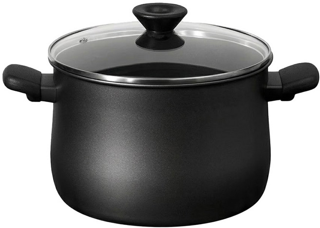 MEYER 美亞 IH陽極不沾雙耳湯鍋 附蓋 7.6L, 24cm, 鎧甲黑, 1個