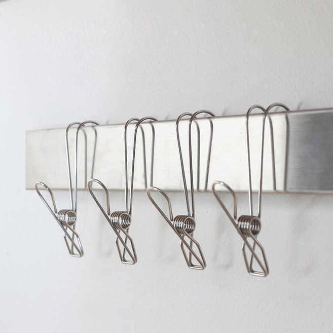 不鏽鋼掛鉤夾, 單一顏色, 60個