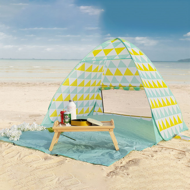 알뜨리 피크닉 원터치 텐트 + 가방 + 고정핀 6p, 파크민트, 대형(2-3인용)