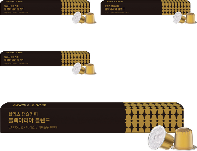 할리스 캡슐커피 블랙아리아 블렌드, 5.3g, 10개입, 4개