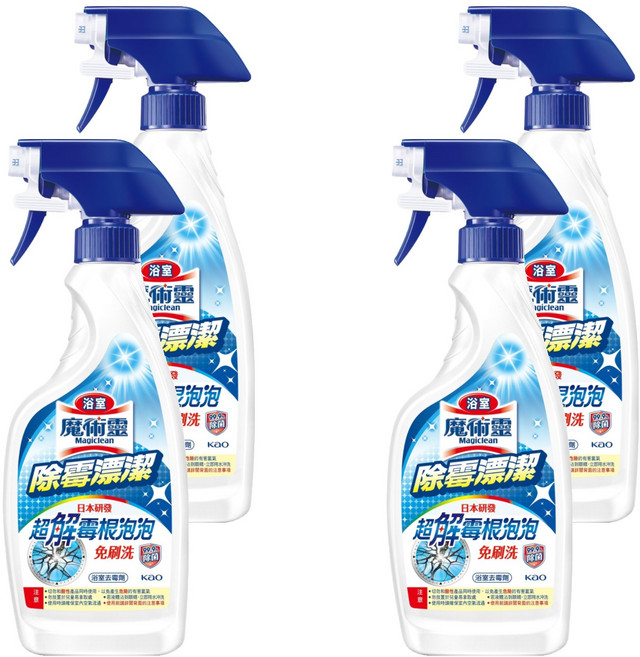 Kao 花王 Magiclean 魔術靈 浴室除霉漂潔 噴槍式, 500ml, 4瓶