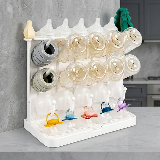 루넬 그랑 젖병 세척솔 건조대, 1개, 화이트