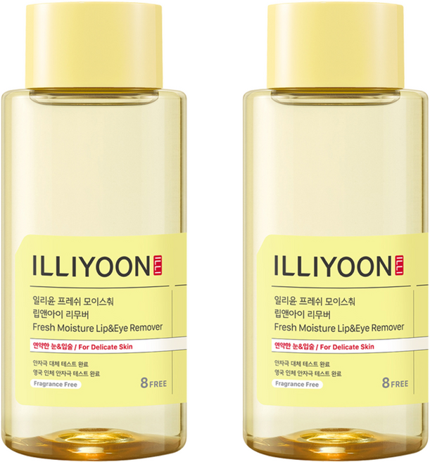 일리윤 프레쉬 모이스춰 립 & 아이 리무버, 300ml, 2개