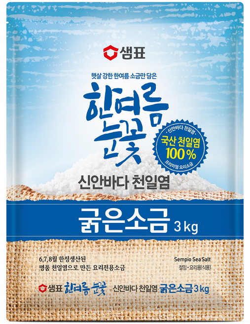 샘표 한여름눈꽃 굵은소금, 3kg, 1개