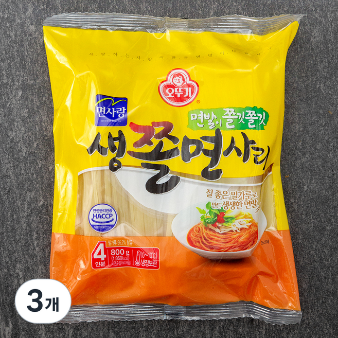 냉장_오뚜기 생쫄면사리 4인분, 800g, 3개