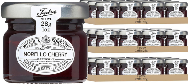 Tiptree 迷你黑櫻桃果醬, 28g, 216罐