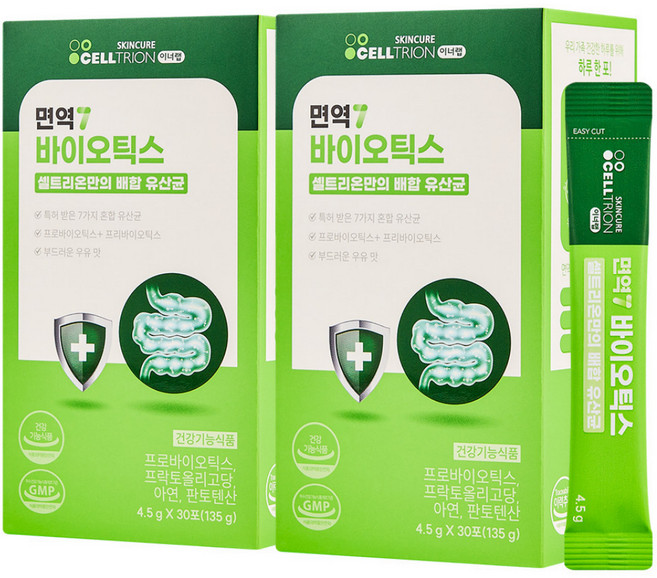 이너랩 면역7 바이오틱스 유산균, 135g, 2개