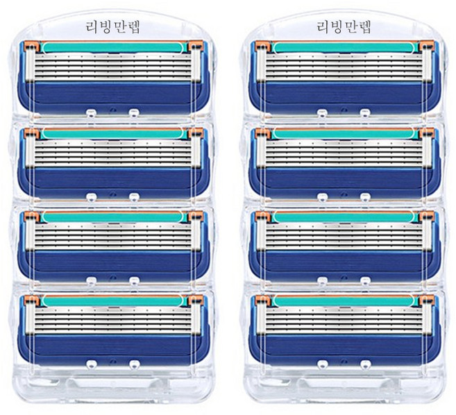 리빙만렙 퓨전 매뉴얼 호환용 면도날, 4개입, 2개