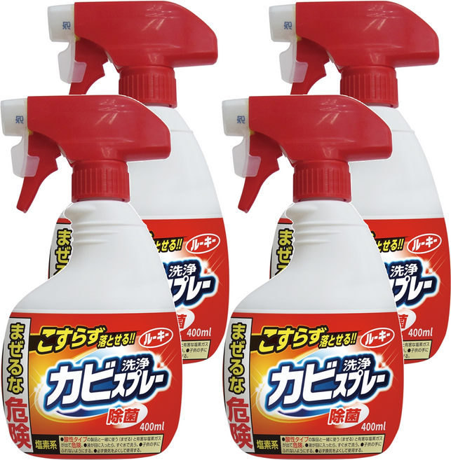 第一石鹼 Rookie 浴室除霉噴霧泡 噴頭款, 400ml, 4瓶