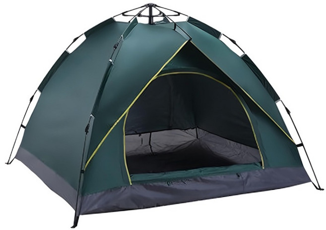 全自動速開防曬透氣露營帳篷, 墨綠色, 雙人