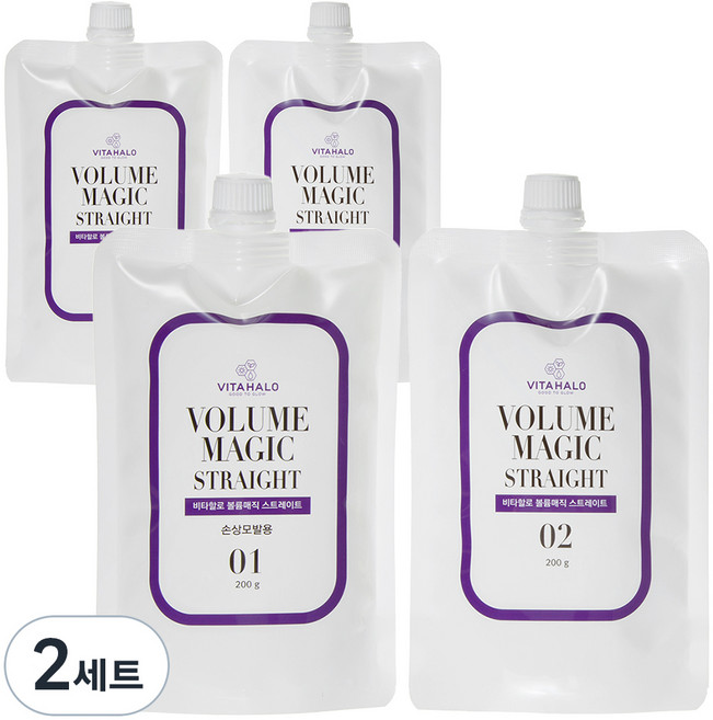 VITAHALO Volume Magic直髮燙髮膏 第1劑 200g+第2劑 200g, 2組