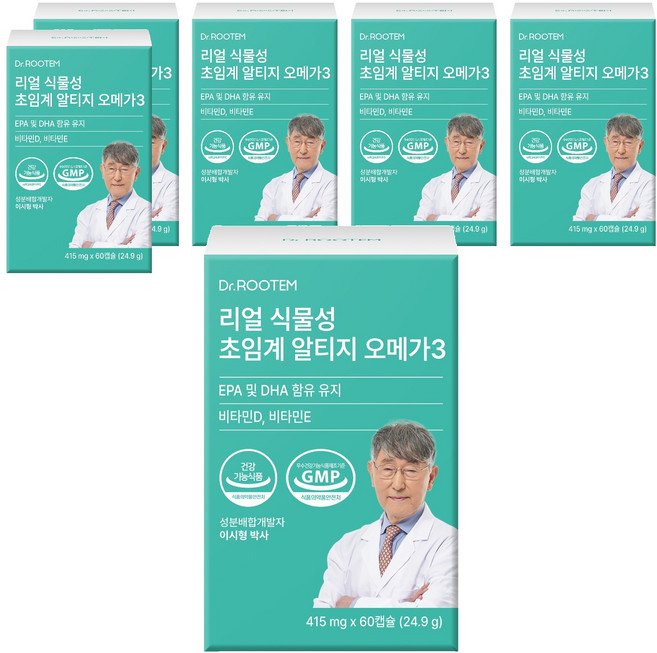 닥터루템 리얼 식물성 초임계 알티지 오메가3, 60정, 6개