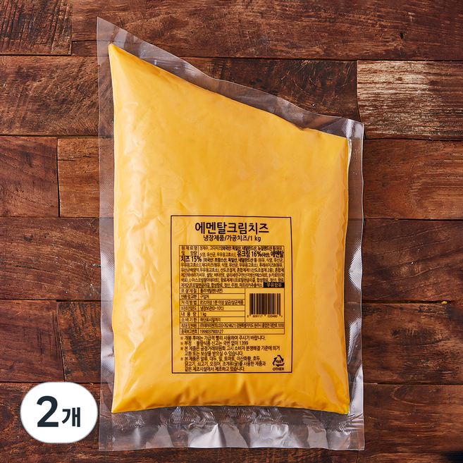 데어리젠 에멘탈 크림치즈, 1kg, 1개입, 2개