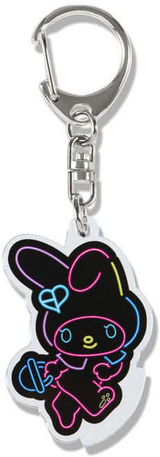블랙핑크 x 마이멜로디 콜라보레이션 MD 네온 아크릴 키링 캐릭터, 단품, 랜덤발송