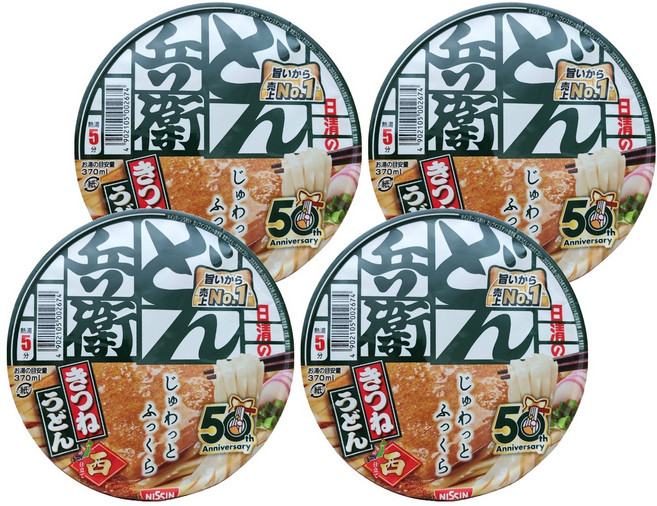 NISSIN 日清 咚兵衛 油豆腐烏龍麵 95g, 4入