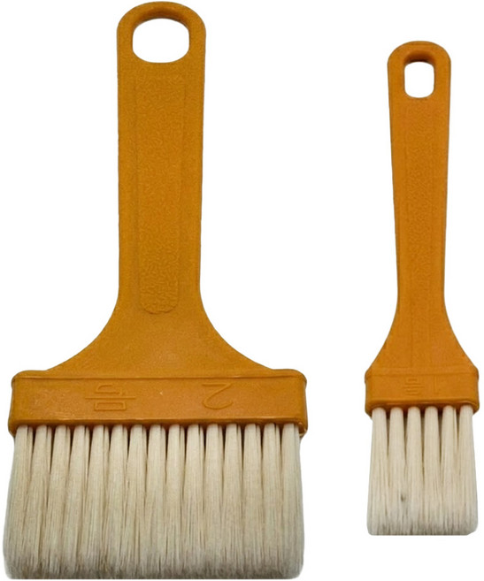 鍵盤刷 8號 20mm + 1號 52mm 2支組, 塑膠柄 土色, 1組