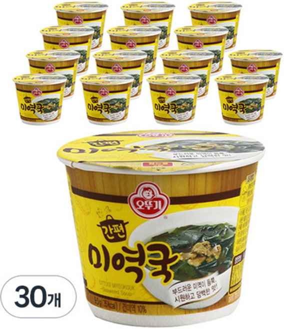 오뚜기 간편 미역국 컵국, 9.5g, 30개