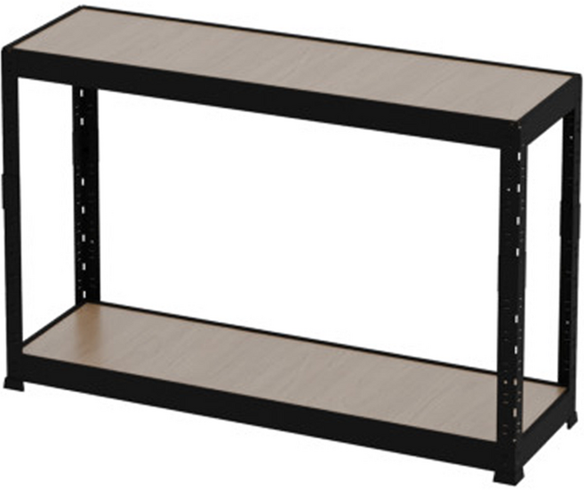 랙셈블 국내 제조 조립식 선반, 블랙, 2단