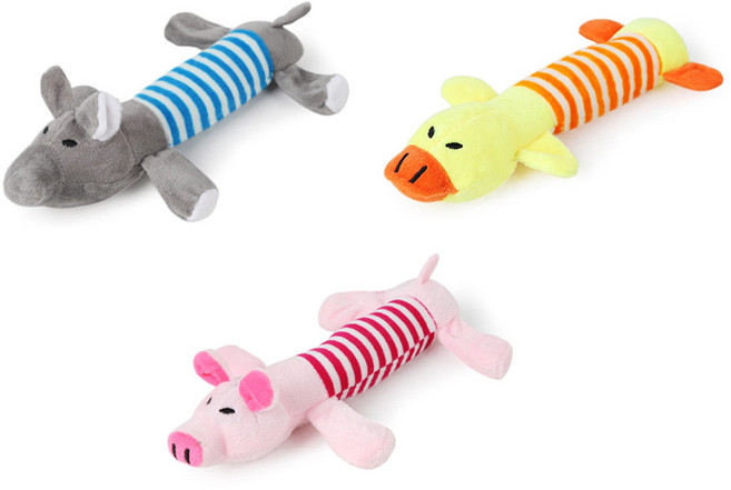寵物夢工廠 動物造型長條啾啾玩偶, 顏色隨機, 1組