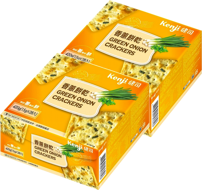 Kenji 健司 香蔥餅乾 28包, 420g, 2盒