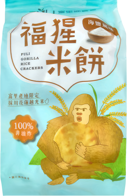 富里鄉農會 福猩米餅 海鹽風味 富里產地限定 採用花蓮越光米 非油炸, 150g, 1袋