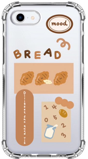 이루다 해피밀 투명 방탄 클리어 젤리 휴대폰 케이스