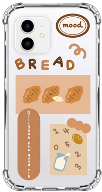 이루다 해피밀 투명 방탄 클리어 젤리 휴대폰 케이스