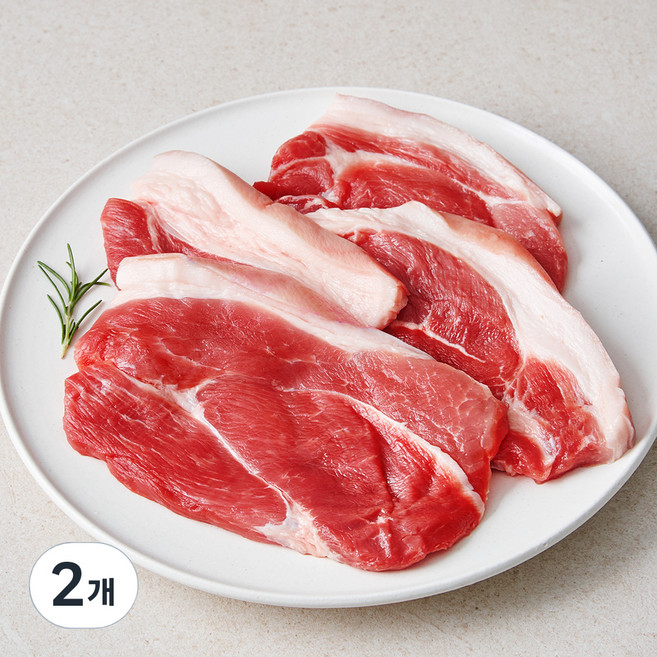 몬트락 무항생제 인증 제주 미박 돼지 앞다리살 구이용 (냉장), 2개, 500g