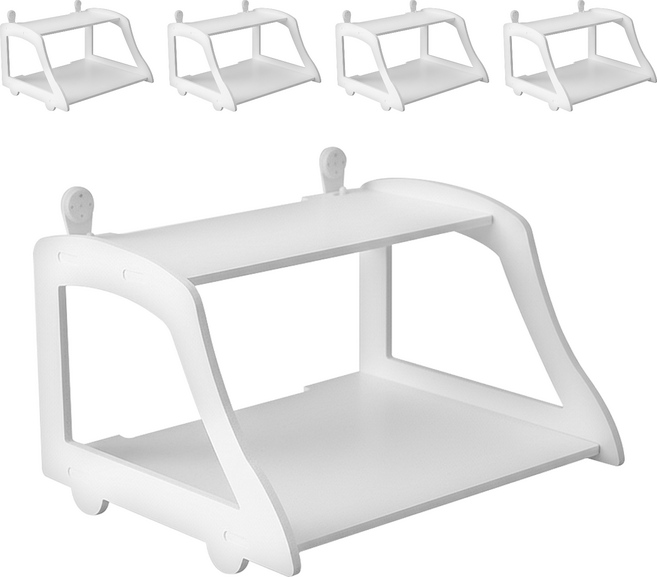 電視機頂盒置物架 NC17080725 22.5 x 22 x 15cm, 白色, 5個