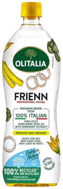 OLITALIA 奧利塔 高溫專用葵花油, 1L, 1瓶