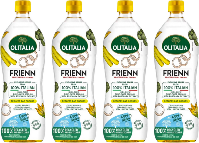 OLITALIA 奧利塔 高溫專用葵花油, 1L, 4瓶