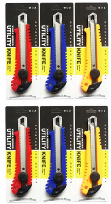 신파 가성비 전문가 잠금식 대형커터칼 XF-223, 랜덤 발송, 6개