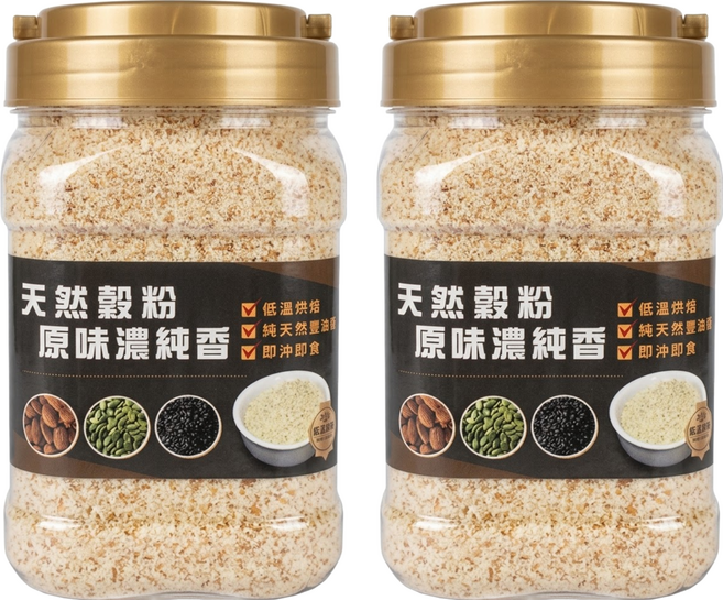 品鮮生活 純黃金亞麻杏仁粉, 400g, 2罐