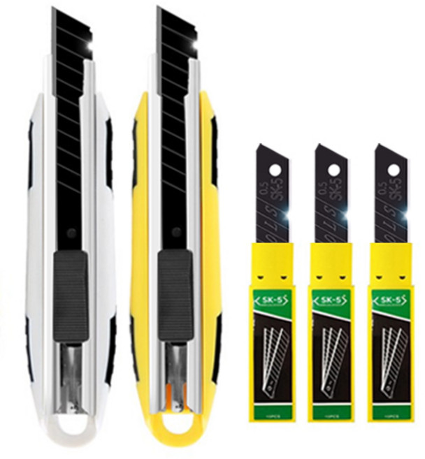 다다 SK5 블랙 고강도 커터 공업용 커터칼 2p + SK5 칼날 30p, 랜덤발송, 1세트