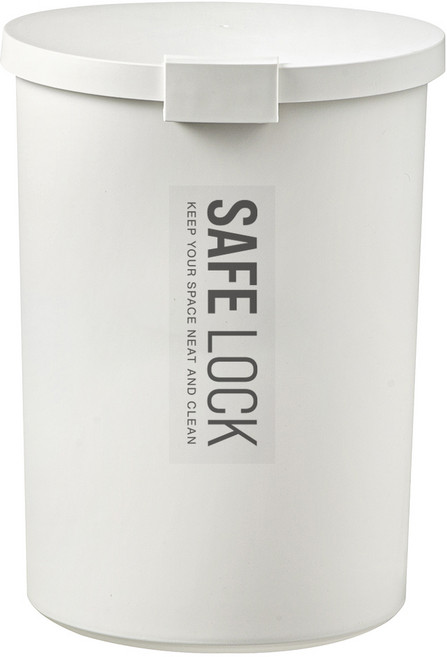 코멧 세이프락 밀폐 라운드 휴지통, 아이보리