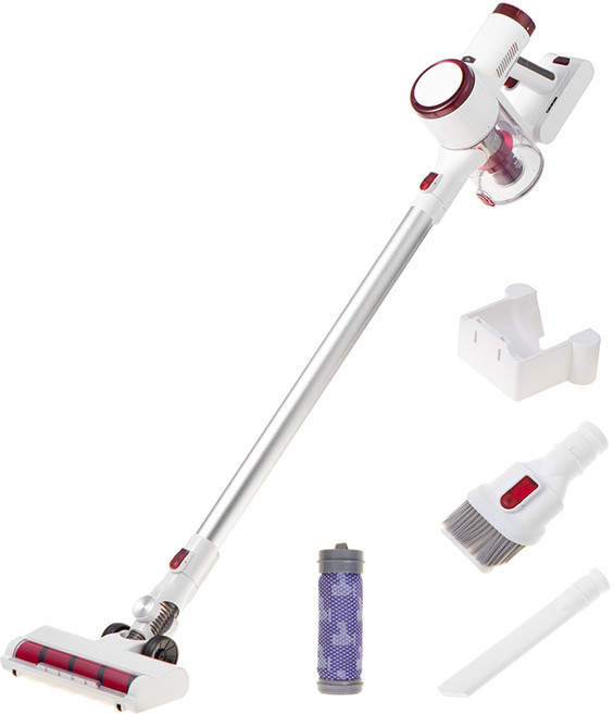 홈플래닛 150W 파워 무선청소기 + 3종 노즐 + 거치대 + 교체용 헤파필터, 혼합색상