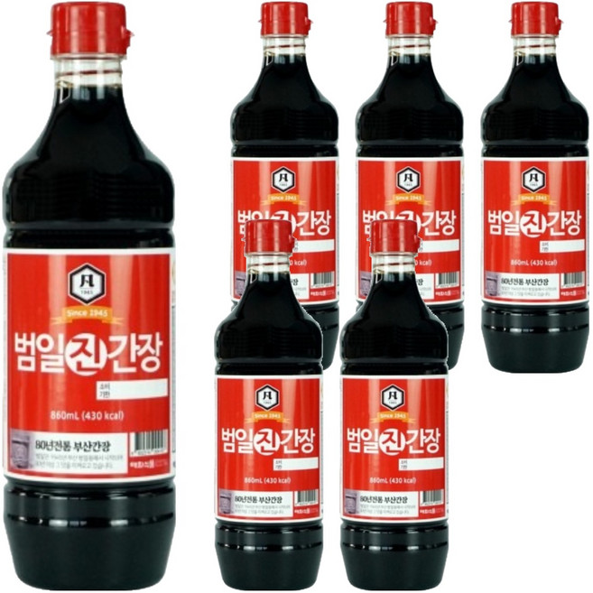 범일 진간장, 860ml, 6개