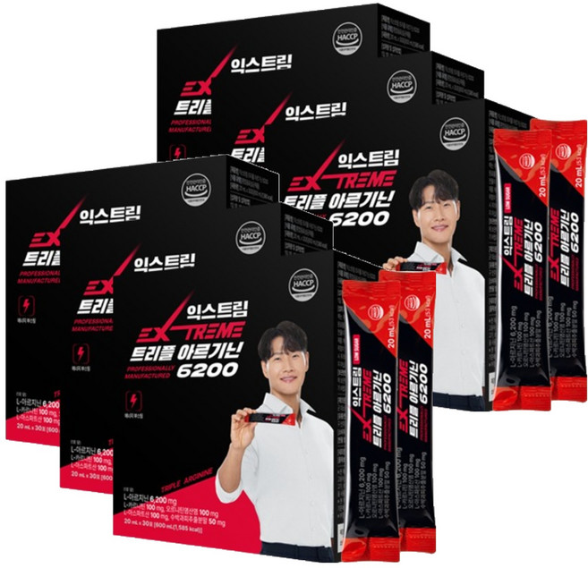 익스트림 트리플 아르기닌 6200, 600ml, 6개