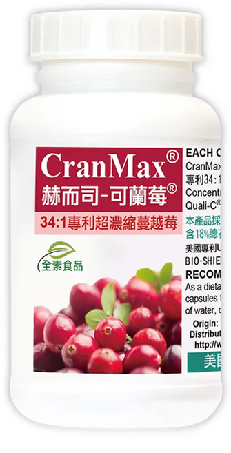 Healthwomen 赫而司 34倍高濃縮 私密蔓越莓錠, 60顆, 1罐